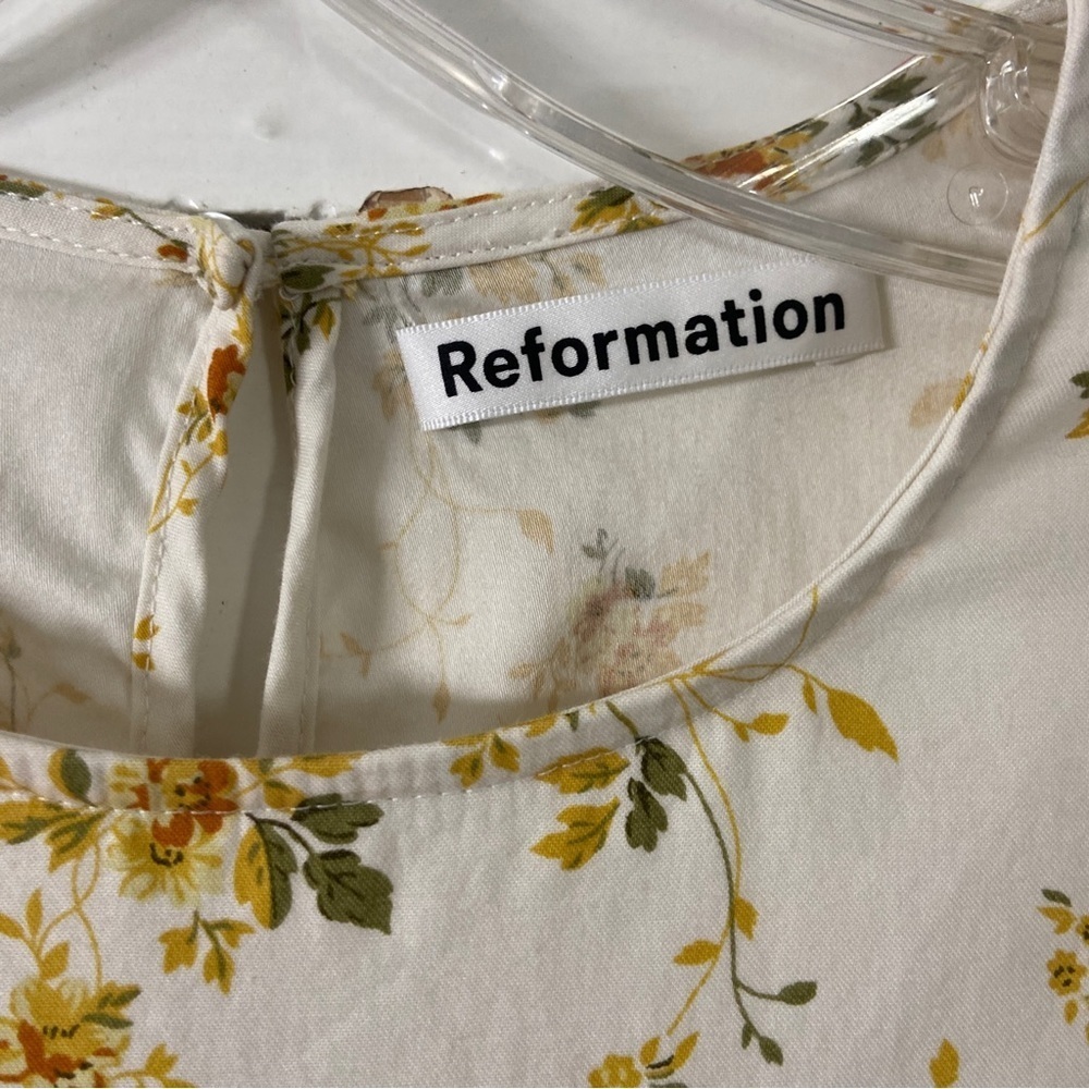 Reformation Beckett Babydoll Long Sleeve Flowy Floral Dress - Picture 3 of 12